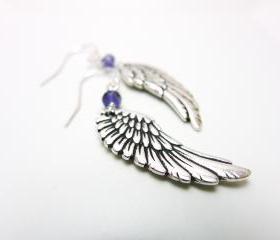 Angel Wing Charm Earrings